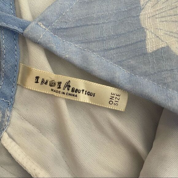 indiABoutique ONE SIZE Shell Print Crepe Asymmetrical Summer Dress - Picture 8 of 12